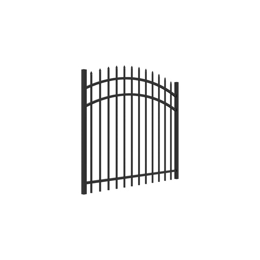 Marble Harbor Series - Arched Gate - 4' x 5'-Aluminum Fence Gates-ActiveYards-Black-FenceCenter