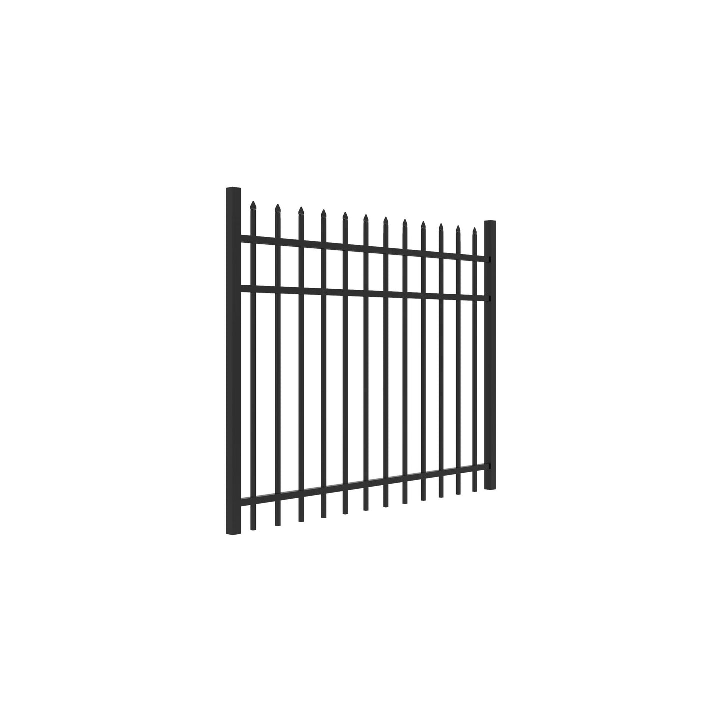 Marble Harbor Series - Straight Gate - 4' x 5'-Aluminum Fence Gates-ActiveYards-Black-FenceCenter