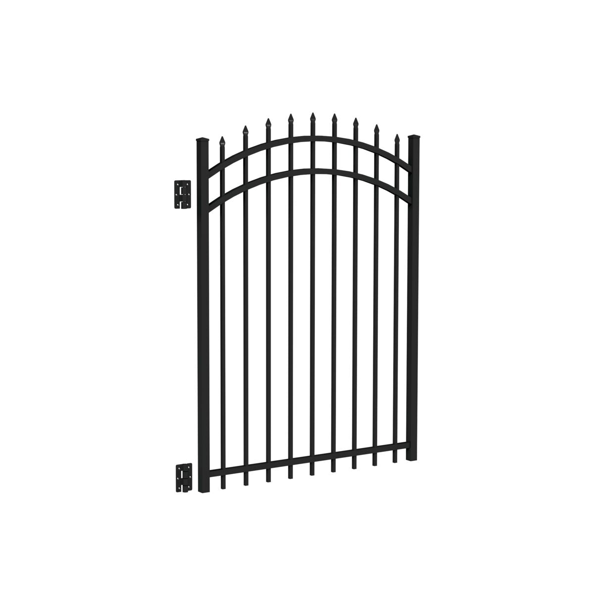 Marble Harbor Series - Arched Gate - 5' x 4'-Aluminum Fence Gates-ActiveYards-Black-FenceCenter