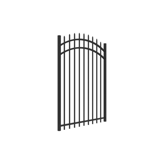 Marble Harbor Series - Arched Gate - 5' x 4'-Aluminum Fence Gates-ActiveYards-Black-FenceCenter