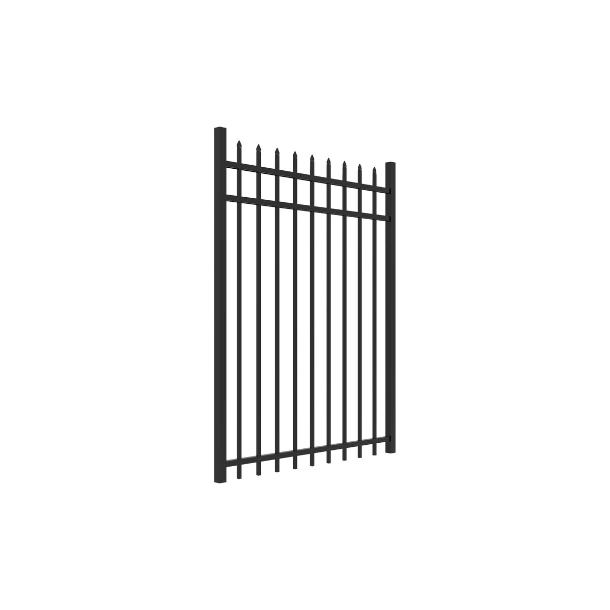 Marble Harbor Series - Straight Gate - 5' x 4'-Aluminum Fence Gates-ActiveYards-Black-FenceCenter