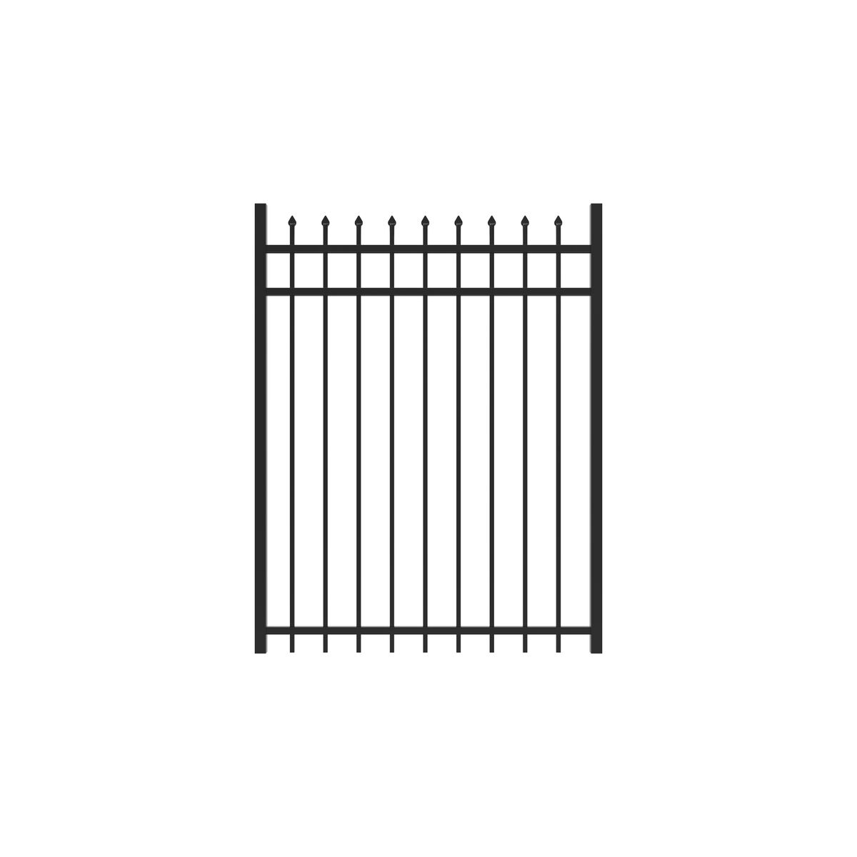 Marble Harbor Series - Straight Gate - 5' x 4'-Aluminum Fence Gates-ActiveYards-Black-FenceCenter