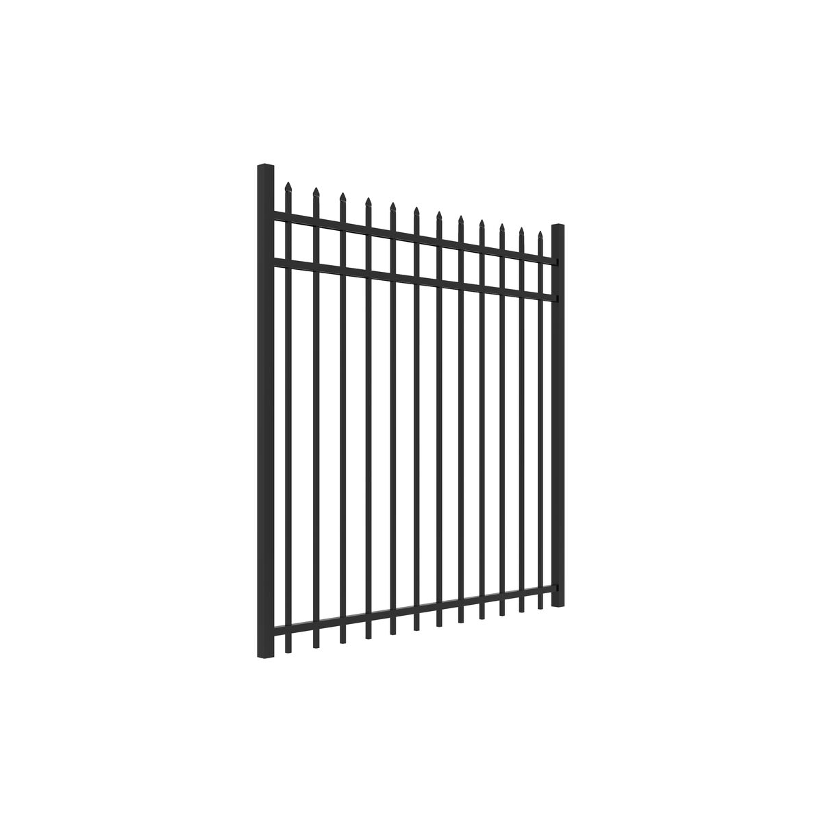 Marble Harbor Series - Straight Gate - 5' x 5'-Aluminum Fence Gates-ActiveYards-Black-FenceCenter