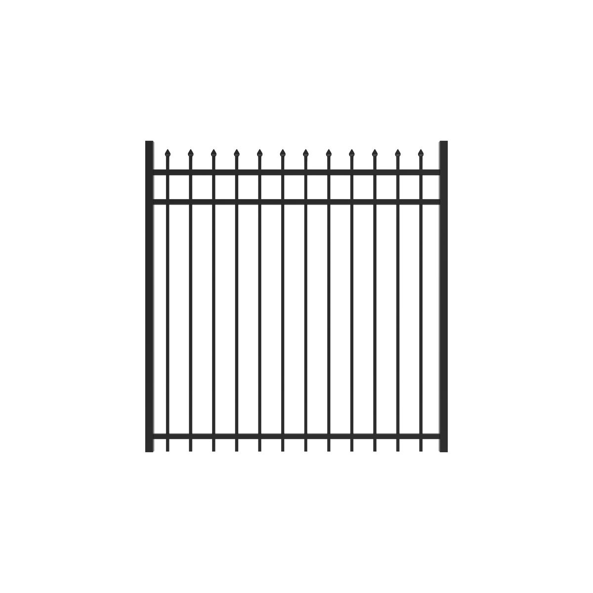 Marble Harbor Series - Straight Gate - 5' x 5'-Aluminum Fence Gates-ActiveYards-Black-FenceCenter