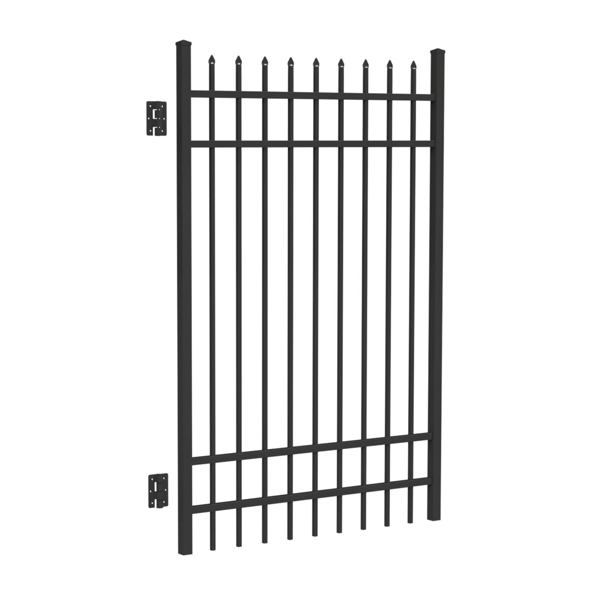 Marble Harbor Series - Straight Gate - 6' x 4'-Aluminum Fence Gates-ActiveYards-Black-FenceCenter