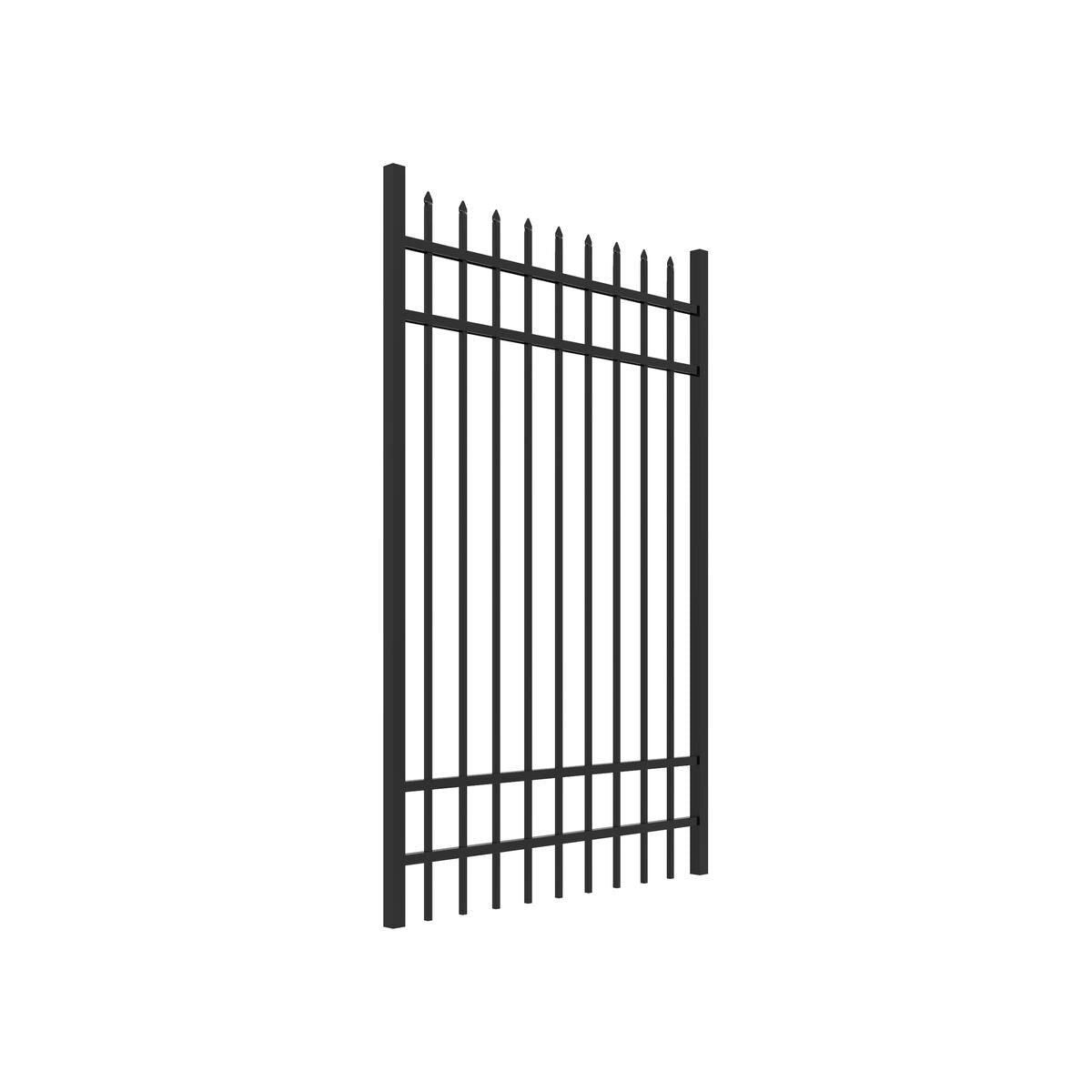 Marble Harbor Series - Straight Gate - 6' x 4'-Aluminum Fence Gates-ActiveYards-Black-FenceCenter