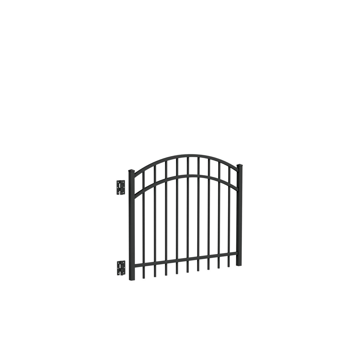 Granite Harbor Series - Arched Gate - 3' x 4'-Aluminum Fence Gates-ActiveYards-Black-FenceCenter