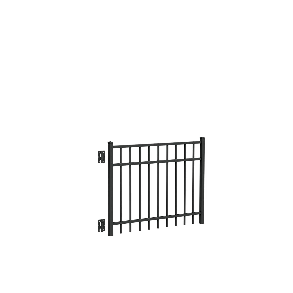 Granite Harbor Series - Straight Gate - 3' x 4'-Aluminum Fence Gates-ActiveYards-Black-FenceCenter