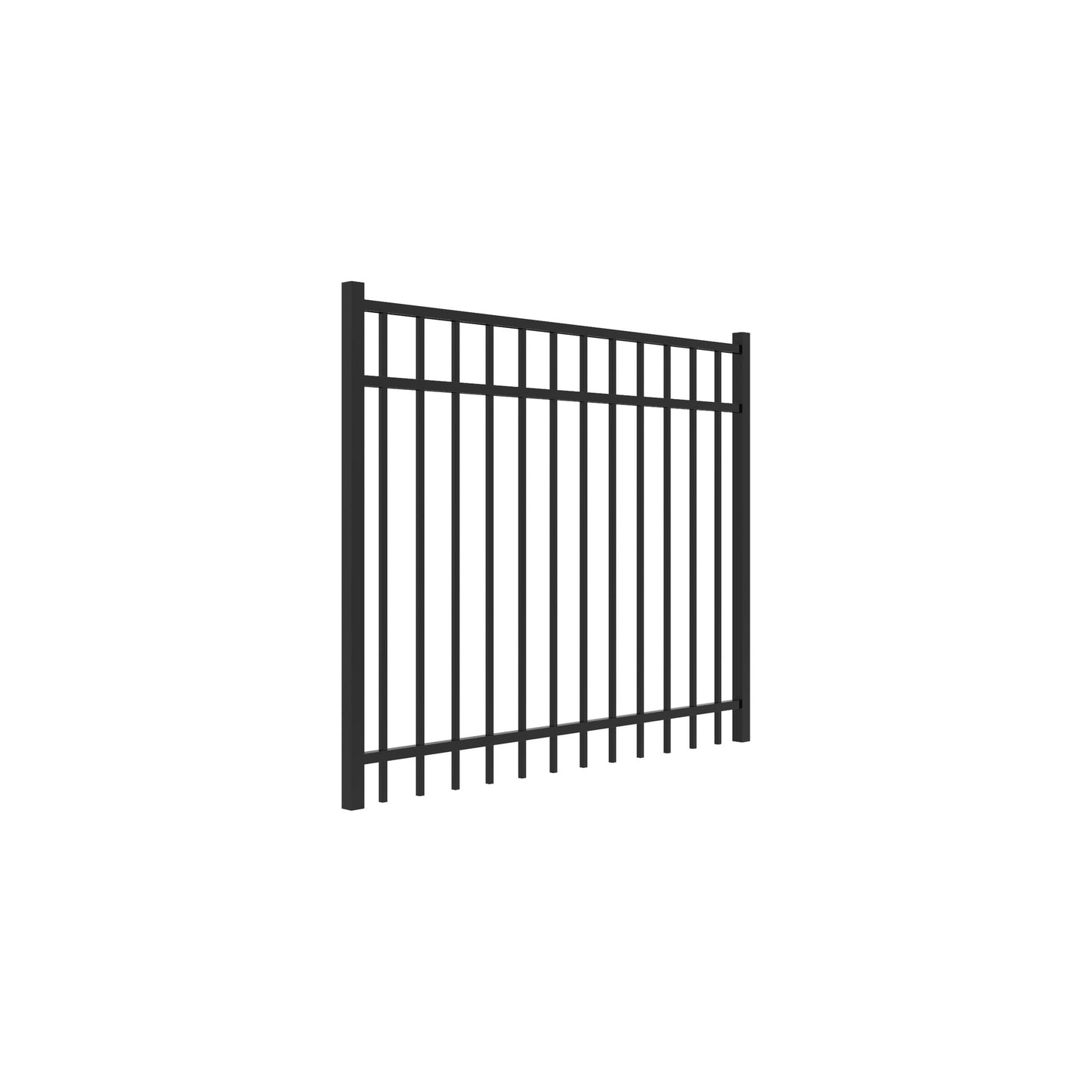 Granite Harbor Series - Straight Gate - 4' x 5'-Aluminum Fence Gates-ActiveYards-Black-FenceCenter