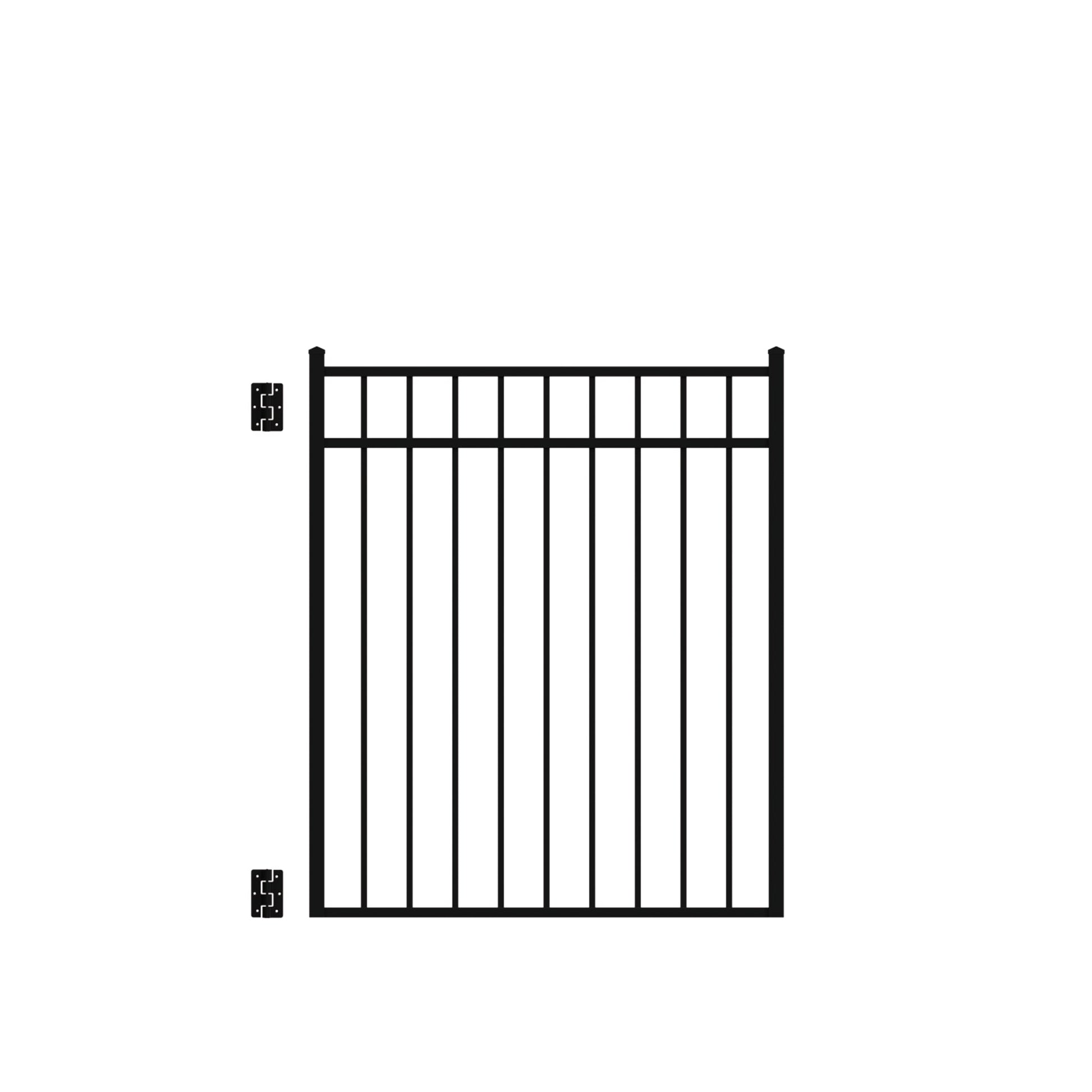 Granite DR Harbor Series - Straight Gate - 4½' x 4'-Aluminum Fence Gates-ActiveYards-Black-FenceCenter