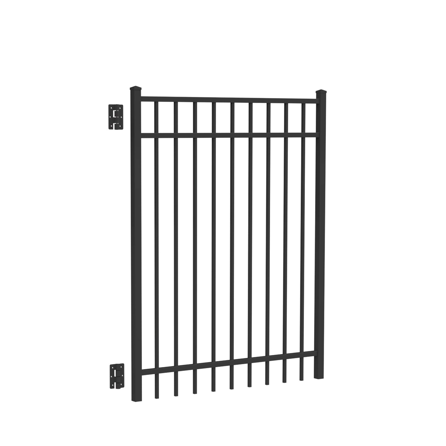 Granite Harbor Series - Straight Gate - 5' x 4'-Aluminum Fence Gates-ActiveYards-Black-FenceCenter