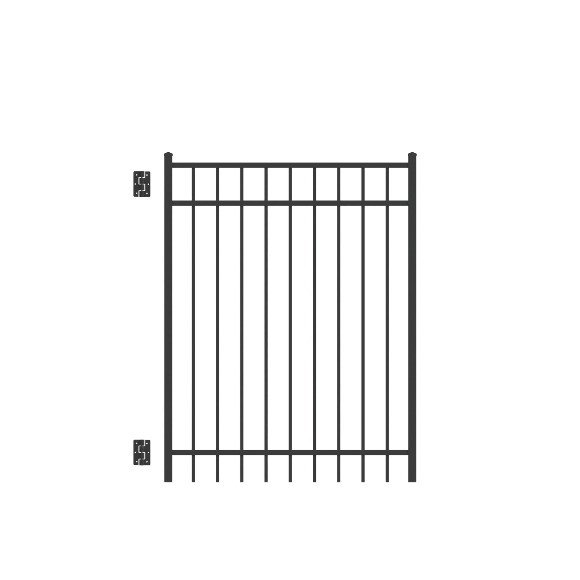Granite Harbor Series - Straight Gate - 4' x 3'-Aluminum Fence Gates-ActiveYards-Black-FenceCenter