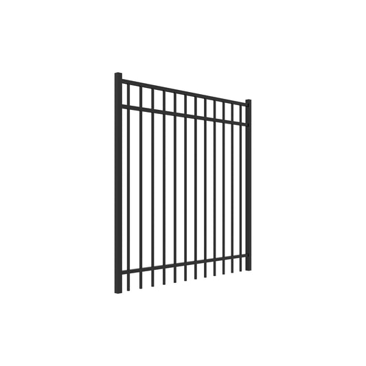 Granite Harbor Series - Straight Gate - 5' x 5'-Aluminum Fence Gates-ActiveYards-Black-FenceCenter