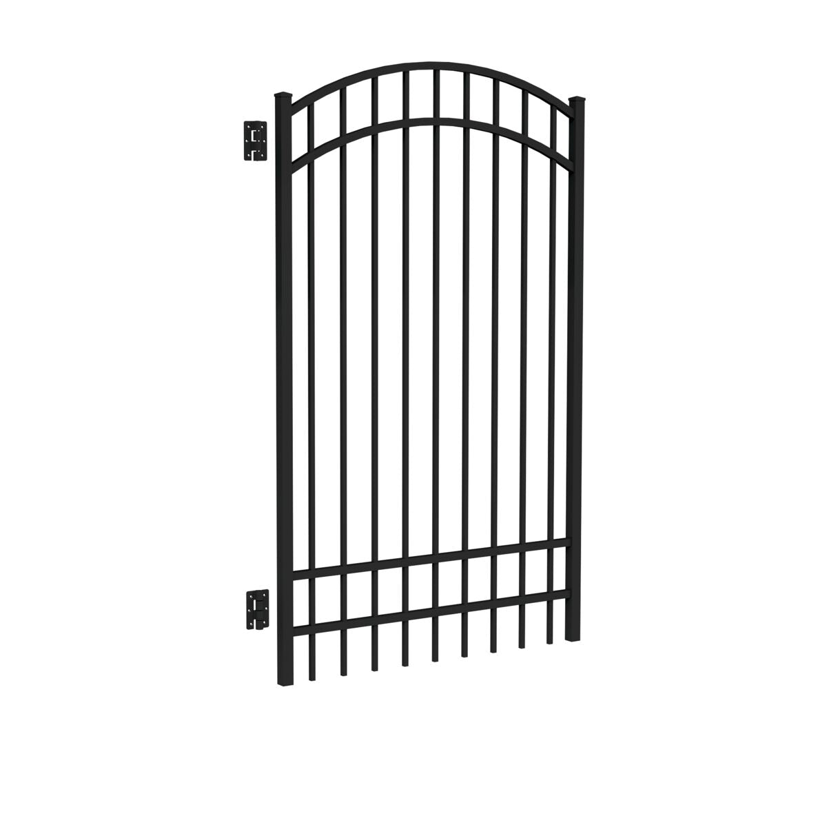 Granite Harbor Series - Arched Gate - 6' x 4'-Aluminum Fence Gates-ActiveYards-Black-FenceCenter