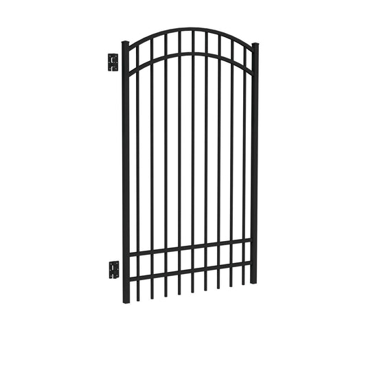 Granite Harbor Series - Arched Gate - 6' x 4'-Aluminum Fence Gates-ActiveYards-Black-FenceCenter