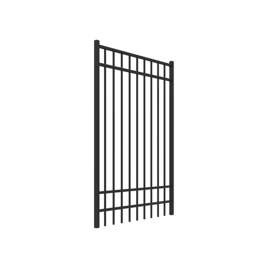 Granite Harbor Series - Straight Gate - 6' x 4'-Aluminum Fence Gates-ActiveYards-Black-FenceCenter