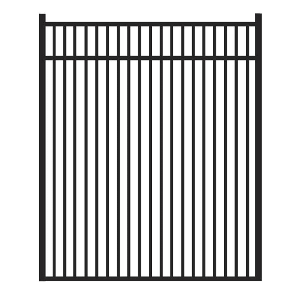 Travertine Harbor Series - Straight Gate - 4½' x 4'-Aluminum Fence Gates-ActiveYards-Black-FenceCenter