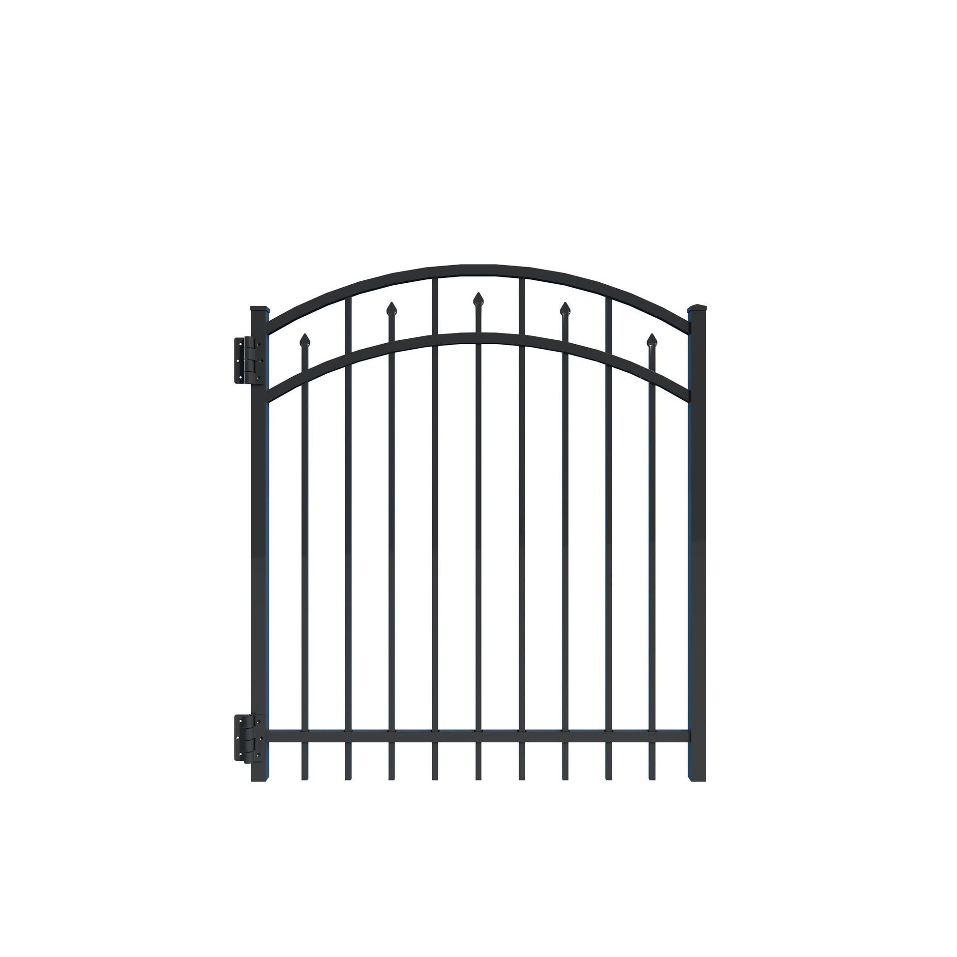 Amethyst Harbor Series - Arched Gate - 4' x 3'-Aluminum Fence Gates-ActiveYards-Black-FenceCenter