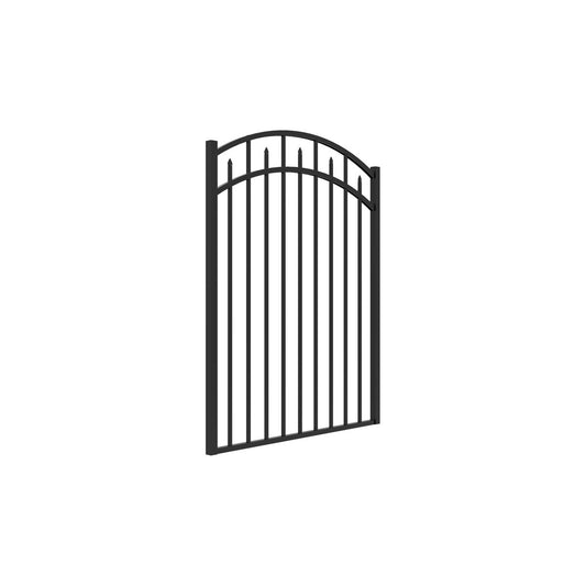 Amethyst Harbor Series - Arched Gate - 4½' x 4'-Aluminum Fence Gates-ActiveYards-Black-FenceCenter