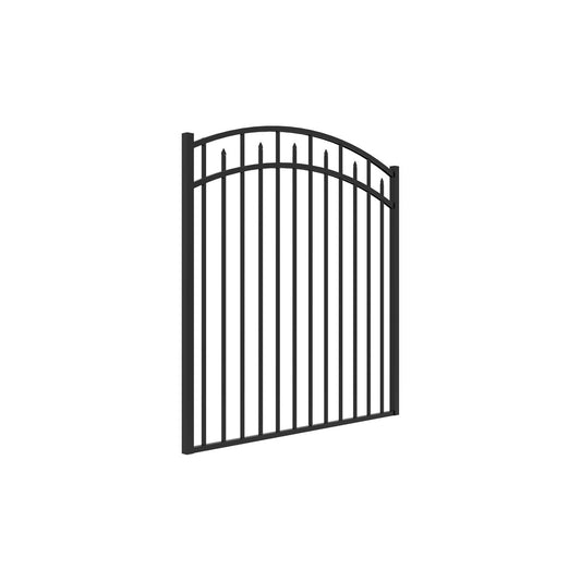 Amethyst Harbor Series - Arched Gate - 4½' x 5'-Aluminum Fence Gates-ActiveYards-Black-FenceCenter