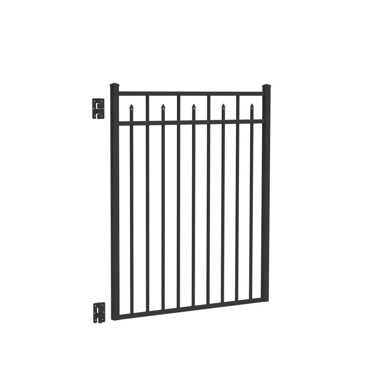 Amethyst Harbor Series - Straight Gate - 4½' x 4'-Aluminum Fence Gates-ActiveYards-Black-FenceCenter