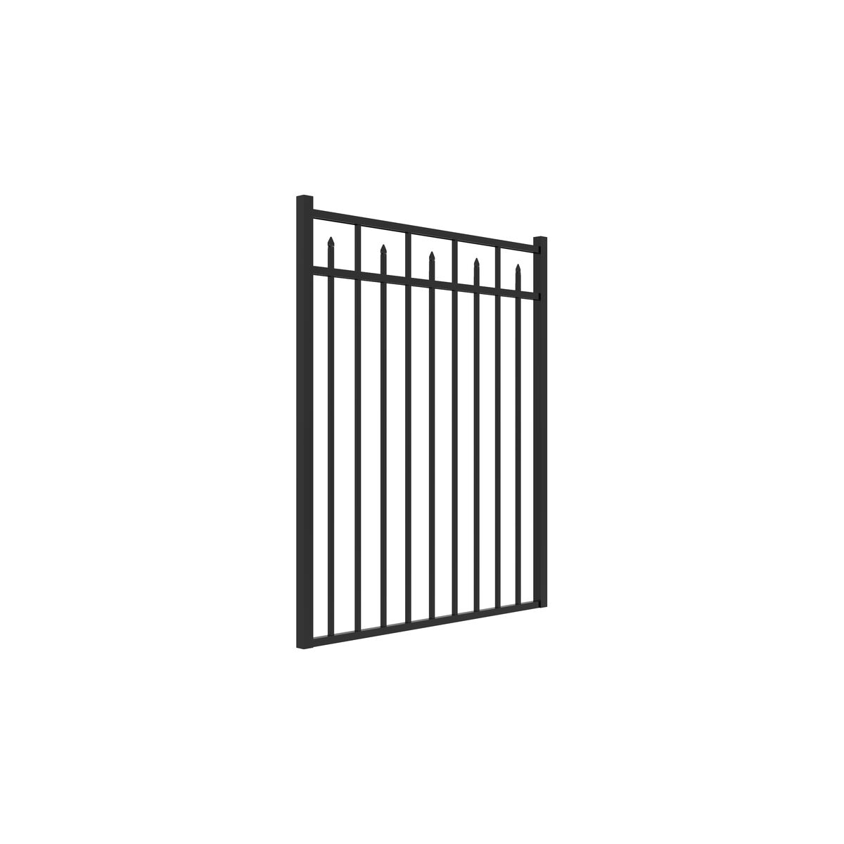 Amethyst Harbor Series - Straight Gate - 4½' x 4'-Aluminum Fence Gates-ActiveYards-Black-FenceCenter