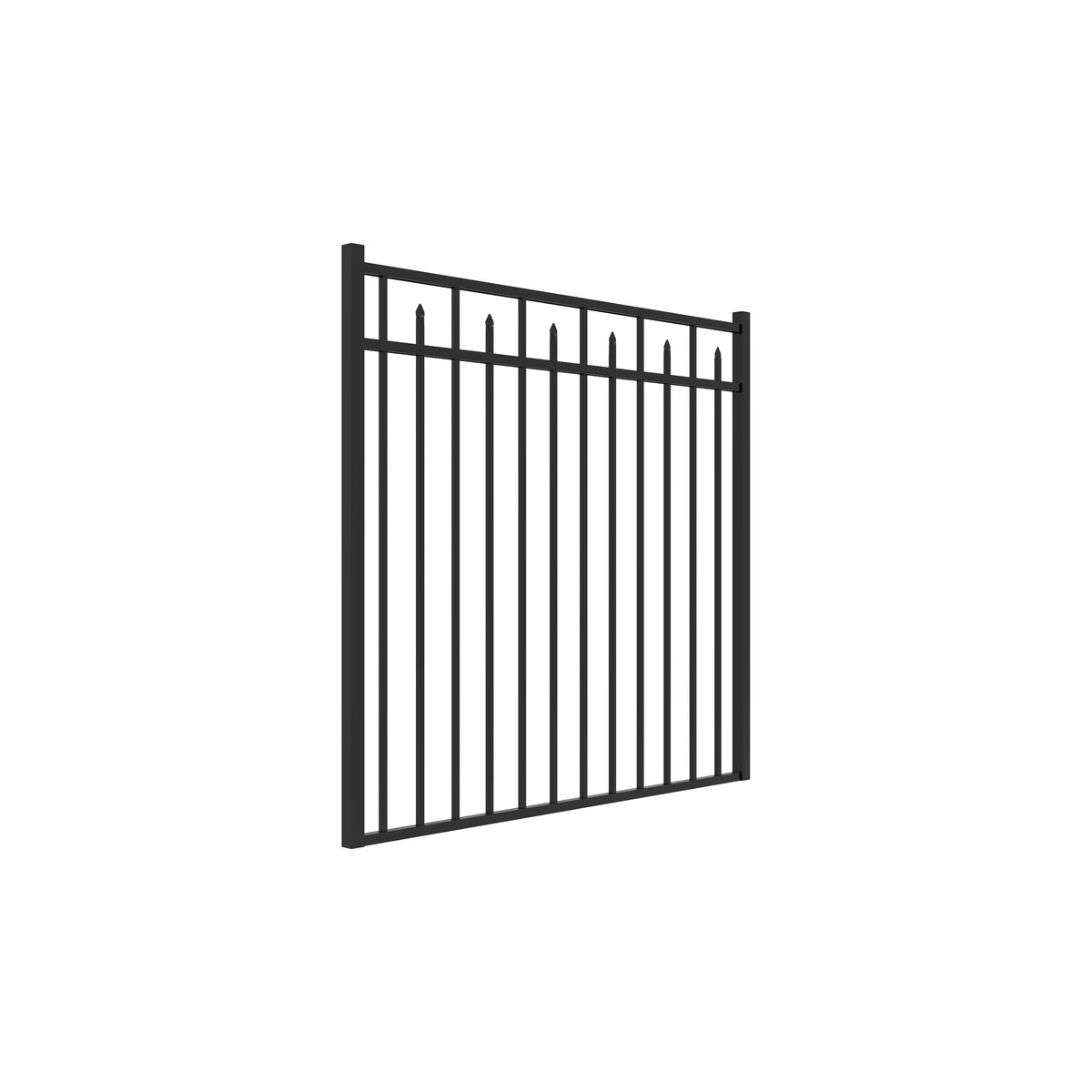 Amethyst Harbor Series - Straight Gate - 4½' x 5'-Aluminum Fence Gates-ActiveYards-Black-FenceCenter