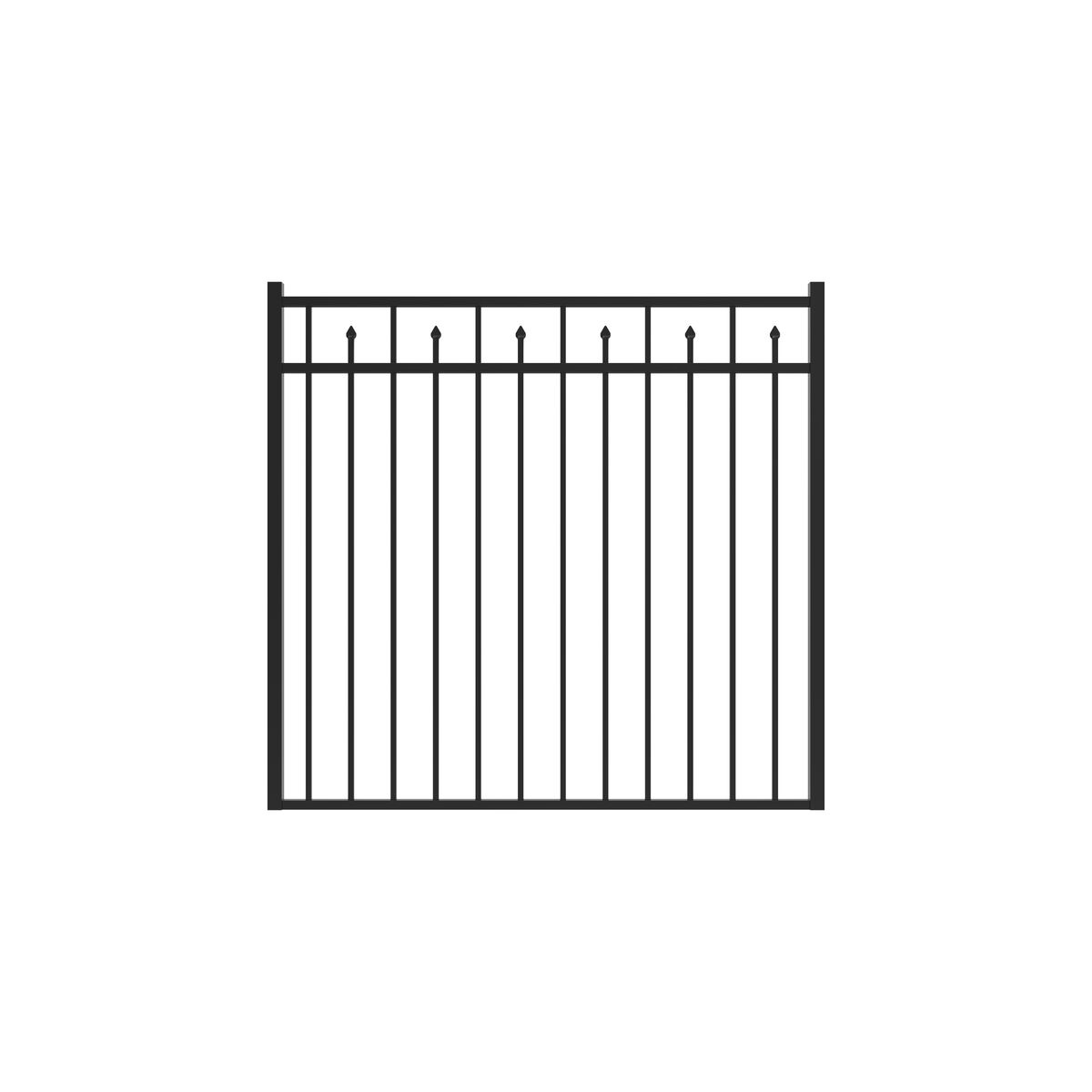 Amethyst Harbor Series - Straight Gate - 4½' x 5'-Aluminum Fence Gates-ActiveYards-Black-FenceCenter