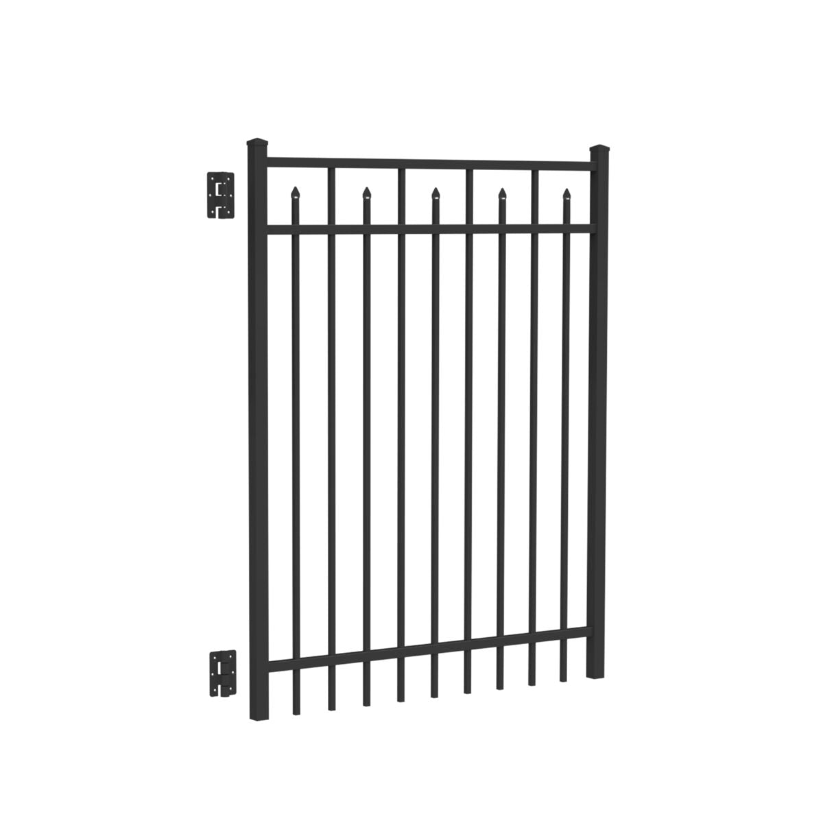 Amethyst Harbor Series - Straight Gate - 5' x 4'-Aluminum Fence Gates-ActiveYards-Black-FenceCenter