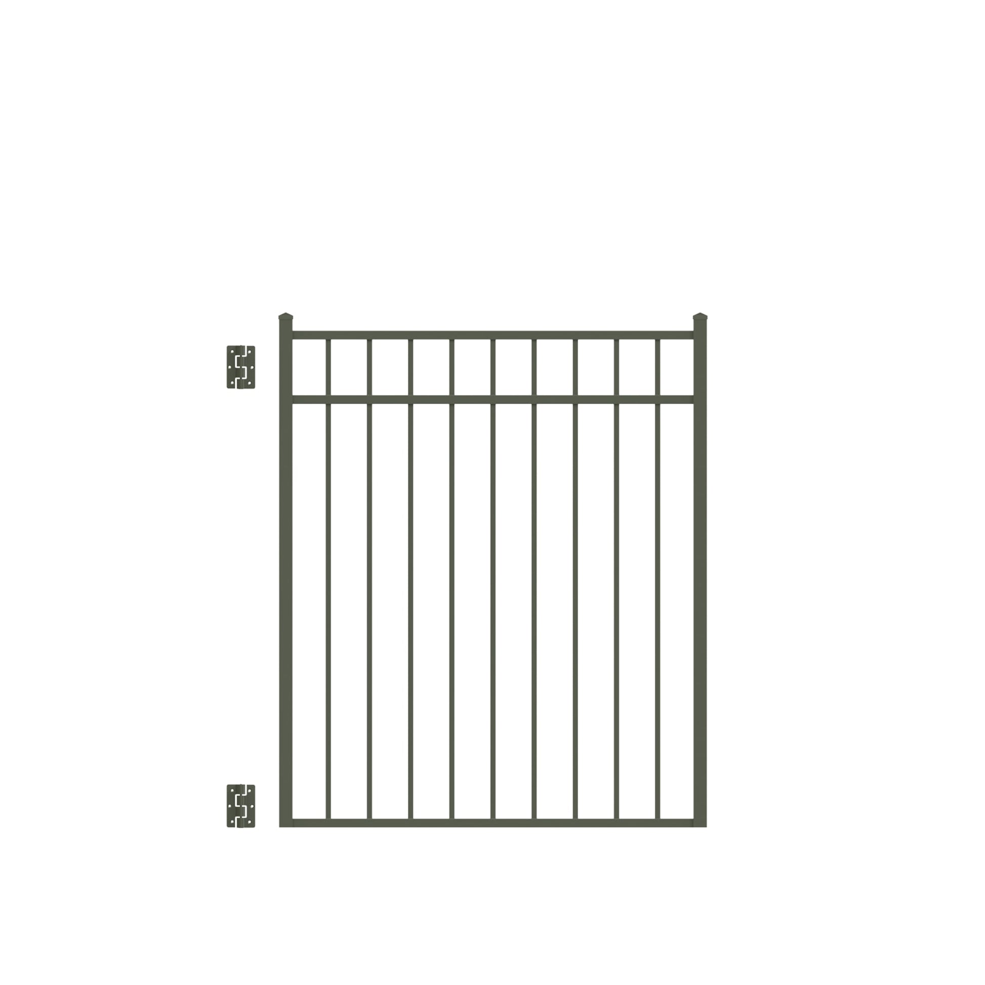 Granite DR Harbor Series - Straight Gate - 4½' x 4'-Aluminum Fence Gates-ActiveYards-Pewter-FenceCenter