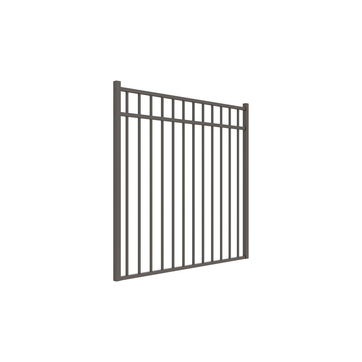 Granite Harbor Series - Straight Gate - 4½' x 5'-Aluminum Fence Gates-ActiveYards-Pewter-FenceCenter