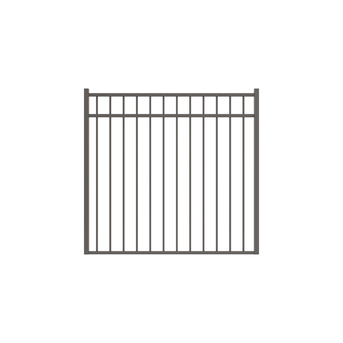 Granite Harbor Series - Straight Gate - 4½' x 5'-Aluminum Fence Gates-ActiveYards-Pewter-FenceCenter