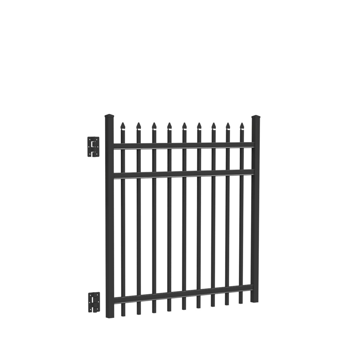 Marble Haven Series - Straight Gate - 4' x 4'-Aluminum Fence Gates-ActiveYards-Black-FenceCenter