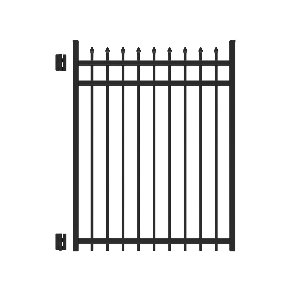 Marble Haven Series - Straight Gate - 5' x 4'-Aluminum Fence Gates-ActiveYards-Black-FenceCenter