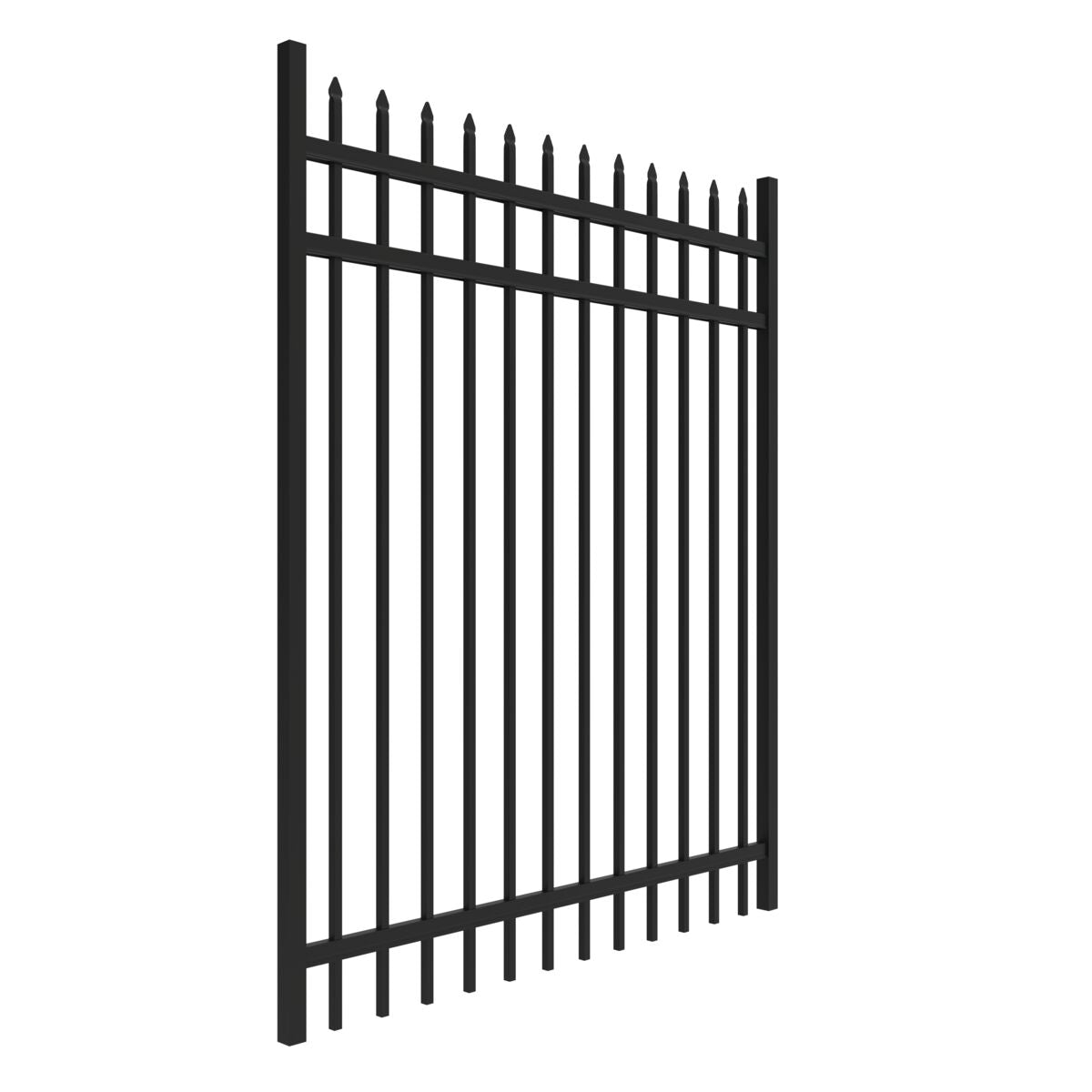 Marble Haven Series - Straight Gate - 6' x 5'-Aluminum Fence Gates-ActiveYards-Black-FenceCenter