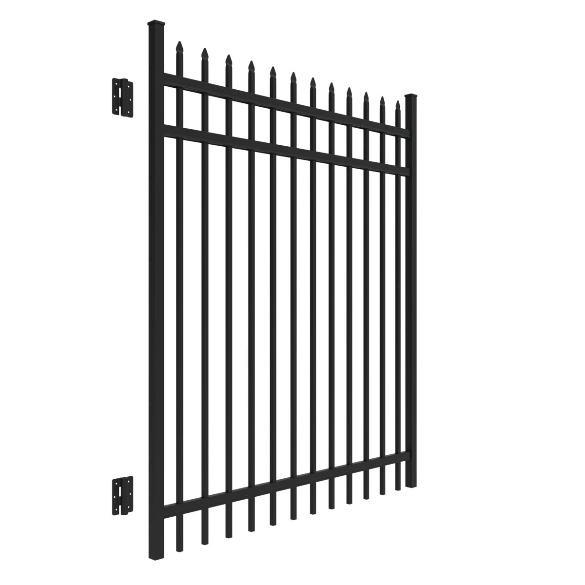 Marble Haven Series - Straight Gate - 6' x 5'-Aluminum Fence Gates-ActiveYards-Black-FenceCenter