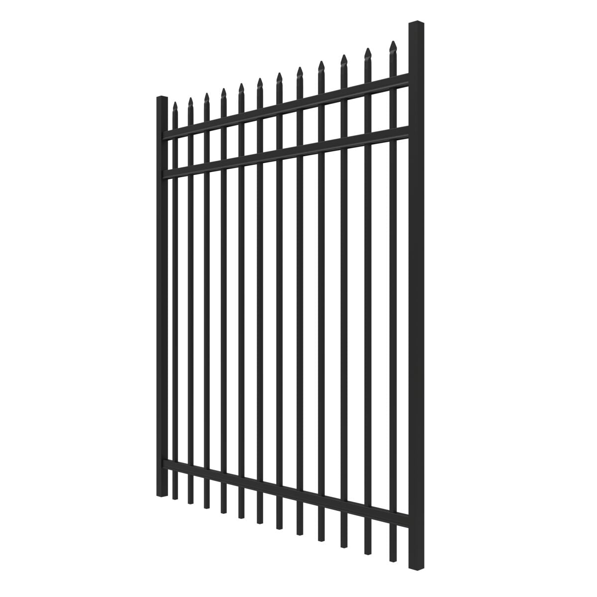 Marble Haven Series - Straight Gate - 6' x 5'-Aluminum Fence Gates-ActiveYards-Black-FenceCenter