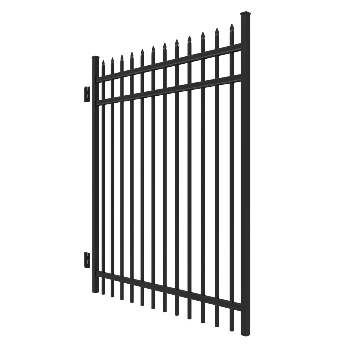 Marble Haven Series - Straight Gate - 6' x 5'-Aluminum Fence Gates-ActiveYards-Black-FenceCenter