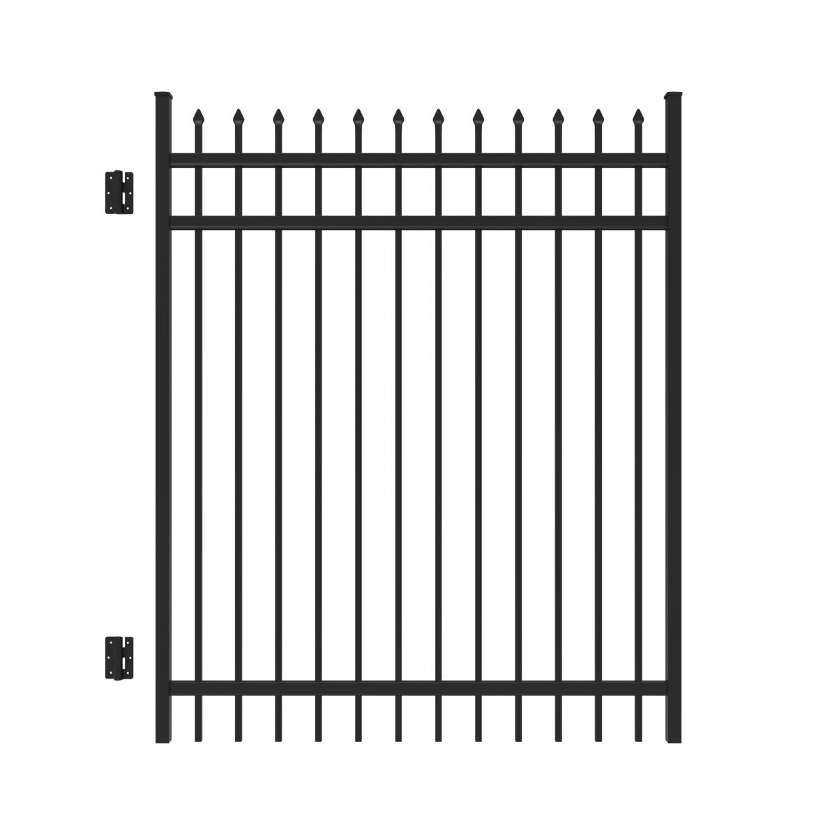 Marble Haven Series - Straight Gate - 6' x 5'-Aluminum Fence Gates-ActiveYards-Black-FenceCenter