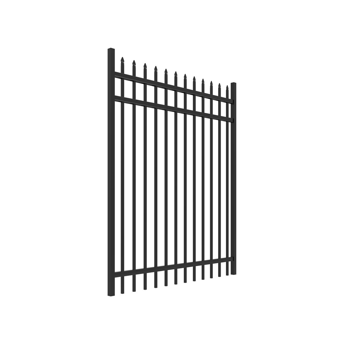 Marble Haven Series - Straight Gate - 6' x 5'-Aluminum Fence Gates-ActiveYards-Black-FenceCenter