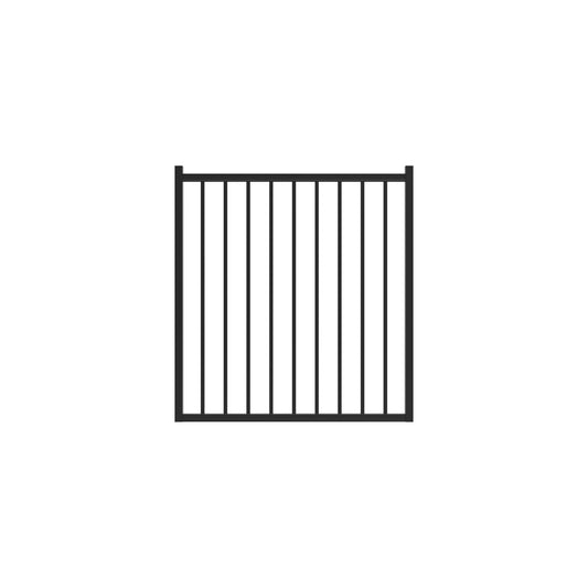 Bedrock Haven Series - Straight Gate - 4' x 3'-Aluminum Fence Gates-ActiveYards-Black-FenceCenter