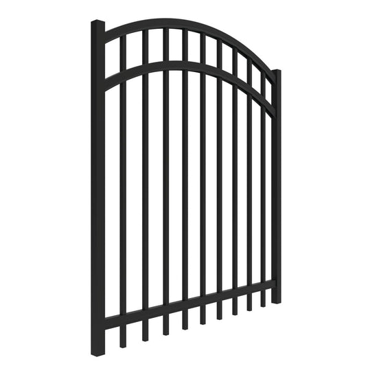 Granite Haven Series - Arched Gate - 4' x 4'-Aluminum Fence Gates-ActiveYards-Black-FenceCenter