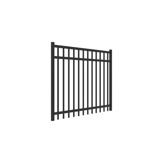 Granite Haven Series - Straight Gate - 4' x 5'-Aluminum Fence Gates-ActiveYards-Black-FenceCenter