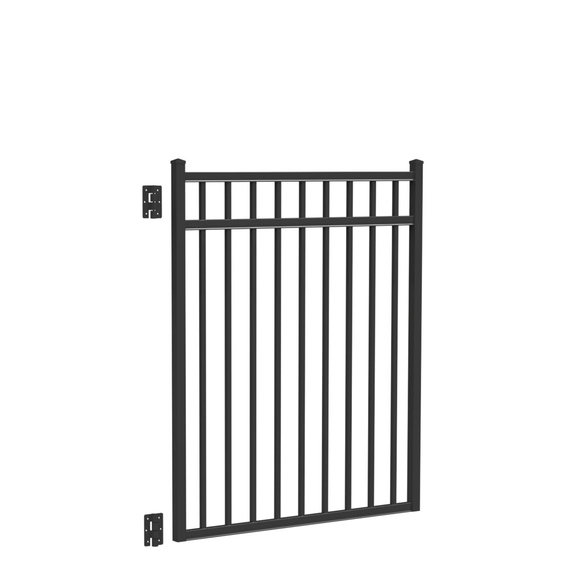 Granite Haven Series - Straight Gate - 4½' x 4'-Aluminum Fence Gates-ActiveYards-Black-FenceCenter