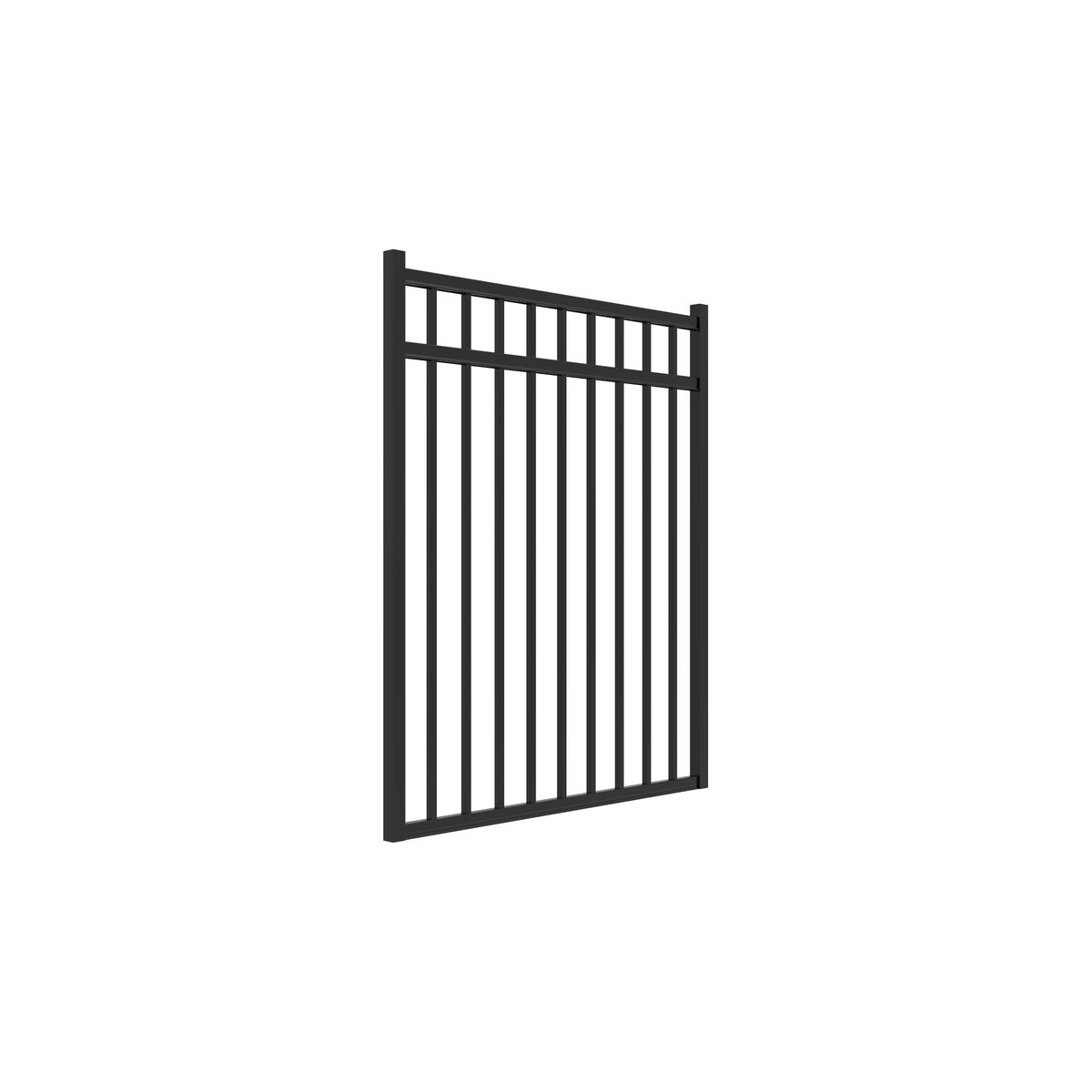 Granite Haven Series - Straight Gate - 4½' x 4'-Aluminum Fence Gates-ActiveYards-Black-FenceCenter