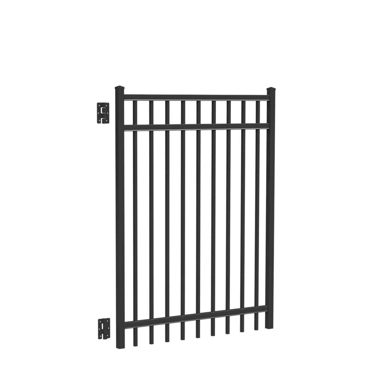 Granite Haven Series - Straight Gate - 5' x 4'-Aluminum Fence Gates-ActiveYards-Black-FenceCenter