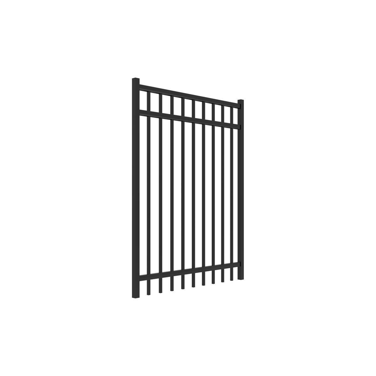 Granite Haven Series - Straight Gate - 5' x 4'-Aluminum Fence Gates-ActiveYards-Black-FenceCenter