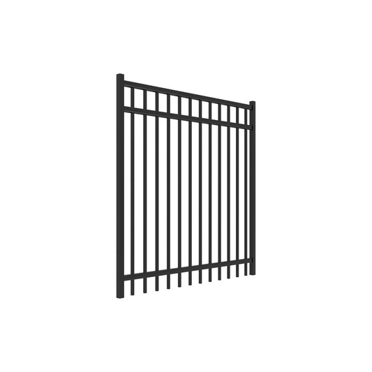 Granite Haven Series - Straight Gate - 5' x 5'-Aluminum Fence Gates-ActiveYards-Black-FenceCenter