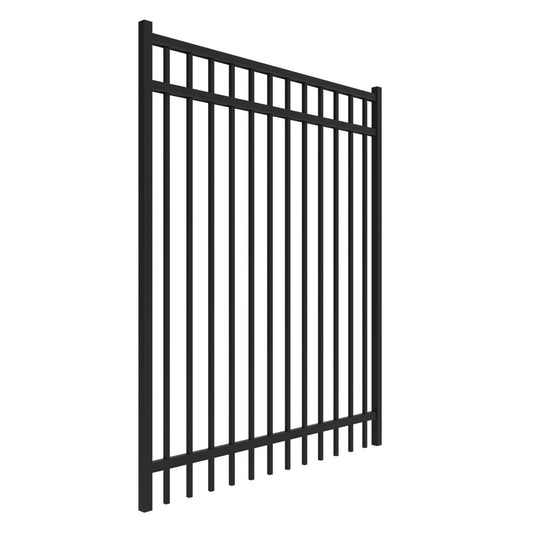 Granite Haven Series - Straight Gate - 6' x 5'-Aluminum Fence Gates-ActiveYards-Black-FenceCenter