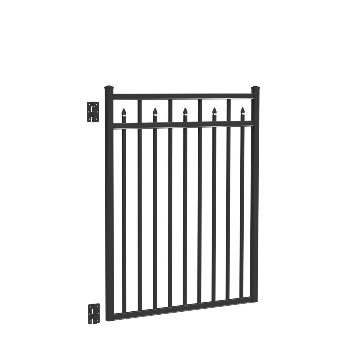 Amethyst Haven Series - Straight Gate - 4½' x 4'-Aluminum Fence Gates-ActiveYards-Black-FenceCenter